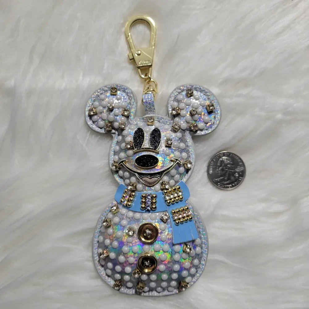 Disney x Baublebar Mickey Mouse Snowman Puff Bag Charm